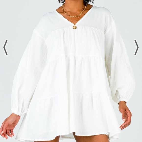 Aries Mini Dress White - Picture 1 of 5